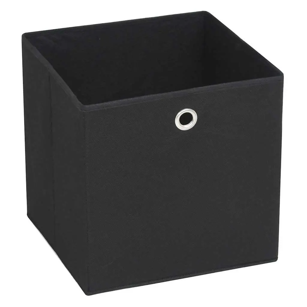 Non-woven Storage Boxes 10 Pack in Black