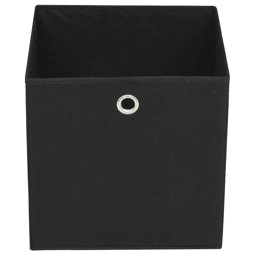 Non-woven Storage Boxes 10 Pack in Black