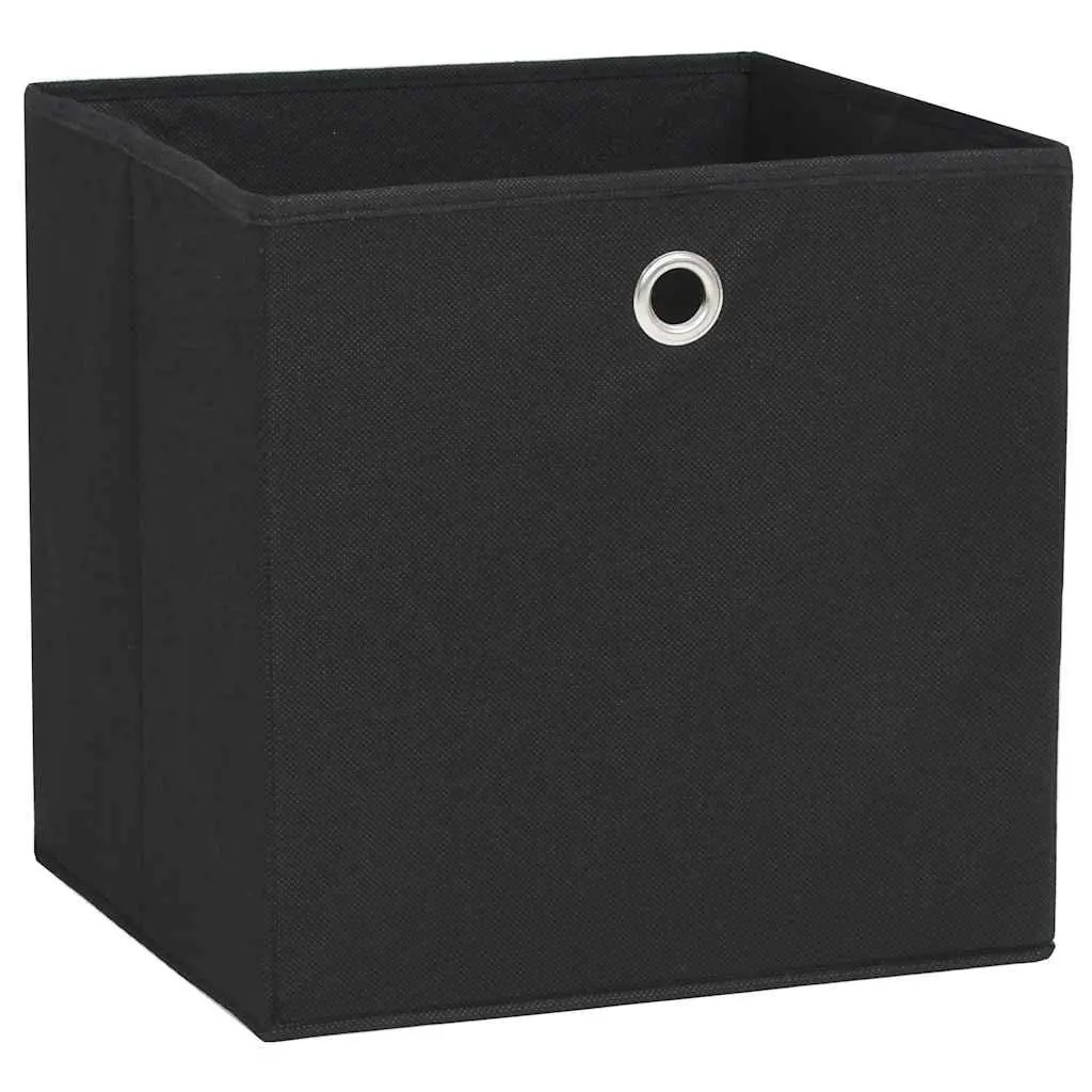 Non-woven Storage Boxes 10 Pack in Black