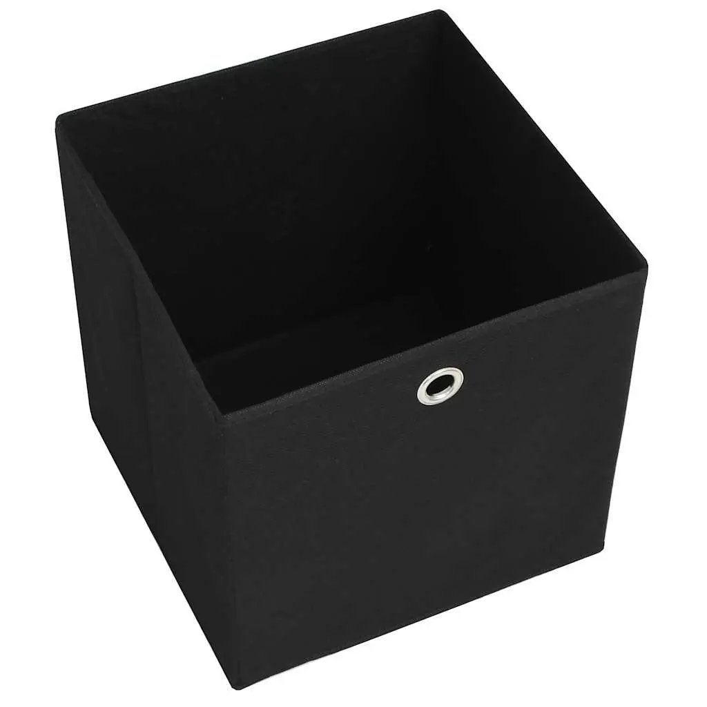 Non-woven Storage Boxes 10 Pack in Black