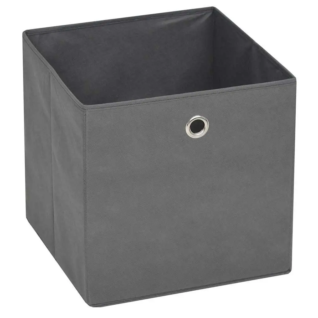 Storage Boxes Non-woven Fabric 32x32x32 cm Grey Collapsible Organiser