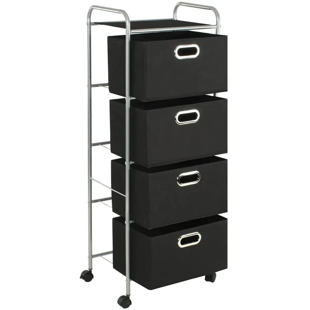 Steel Frame Shelving Unit with Storage Boxes
