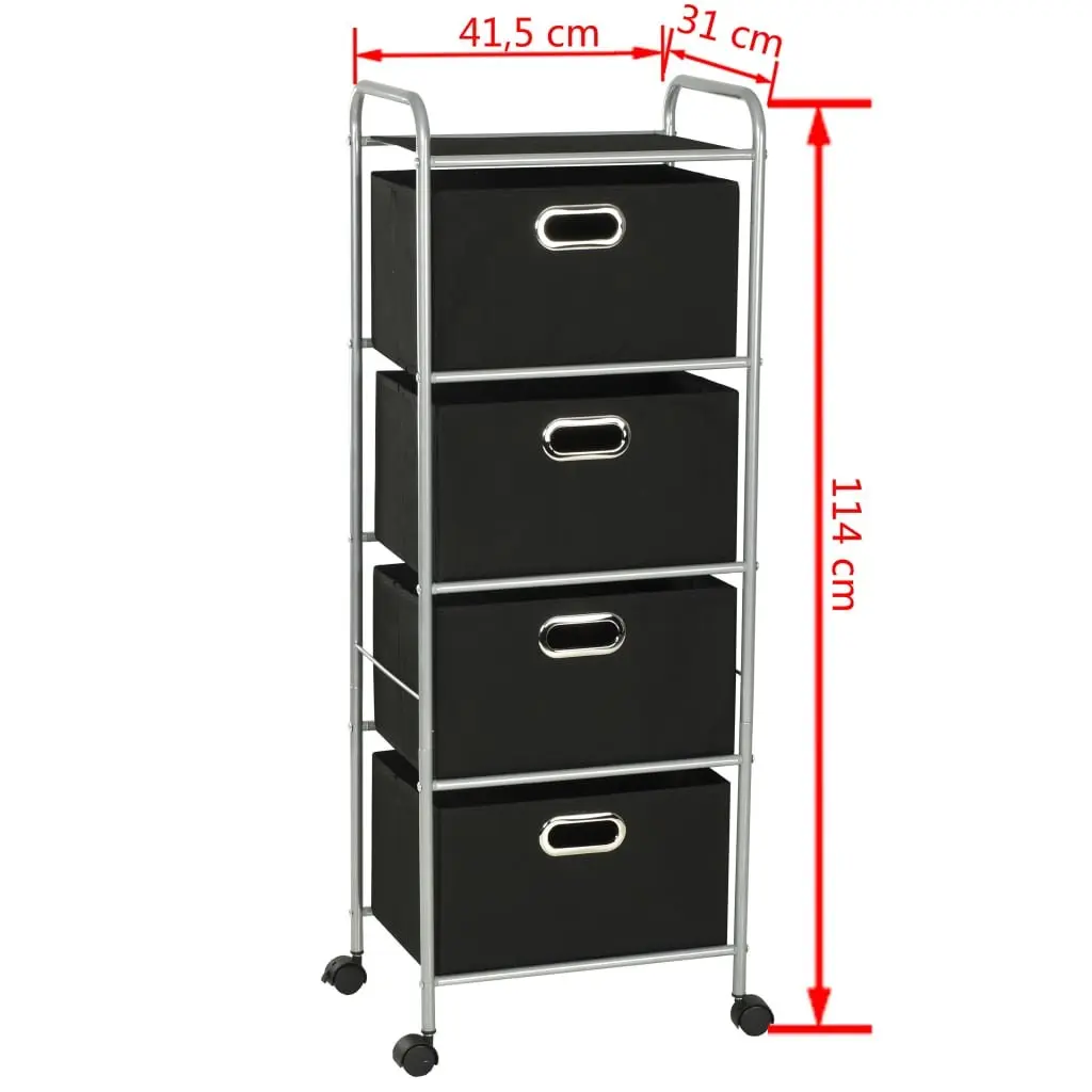 Steel Frame Shelving Unit with Storage Boxes