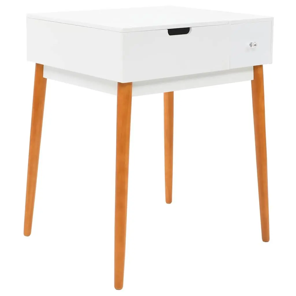 White Dressing Table with Mirror for Organized Beauty