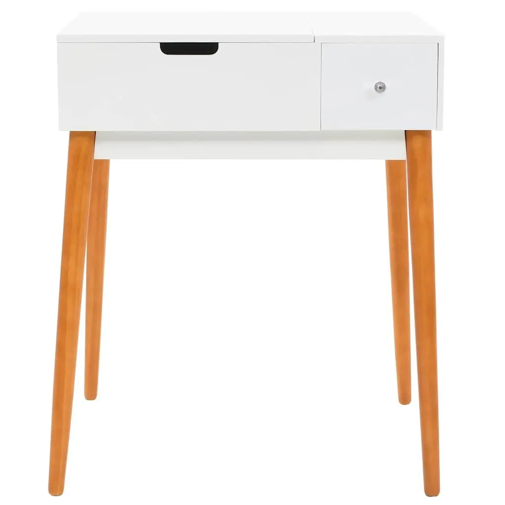 White Dressing Table with Mirror for Organized Beauty