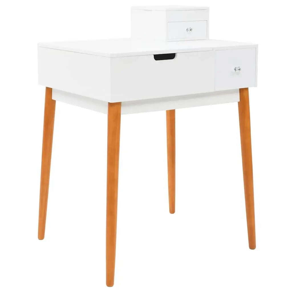 White Dressing Table with Mirror for Organized Beauty