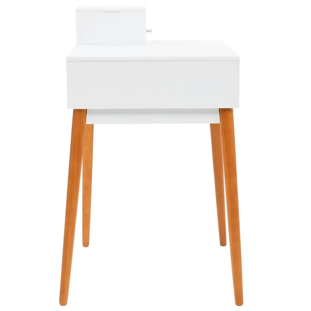 White Dressing Table with Mirror for Organized Beauty