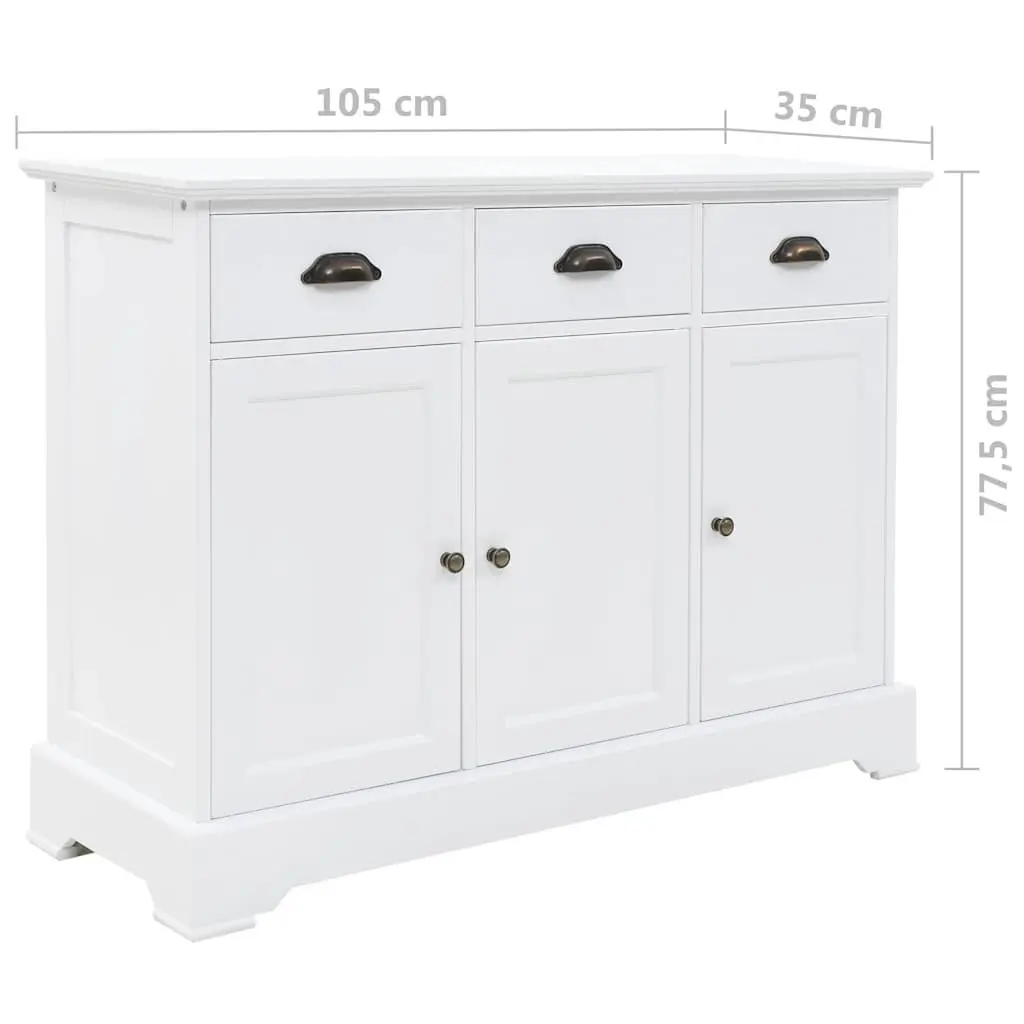 Sideboard MDF Pinewood 105 x 35 x 77.5 cm White