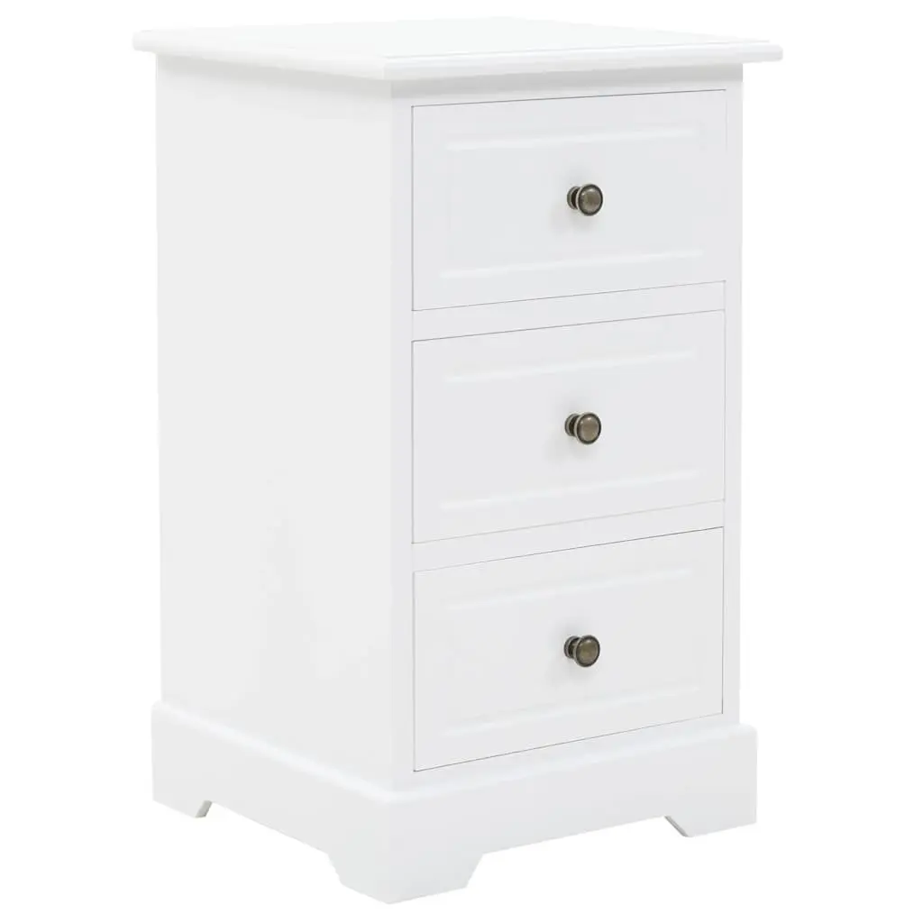 White Bedside Cabinet with Durable Construction