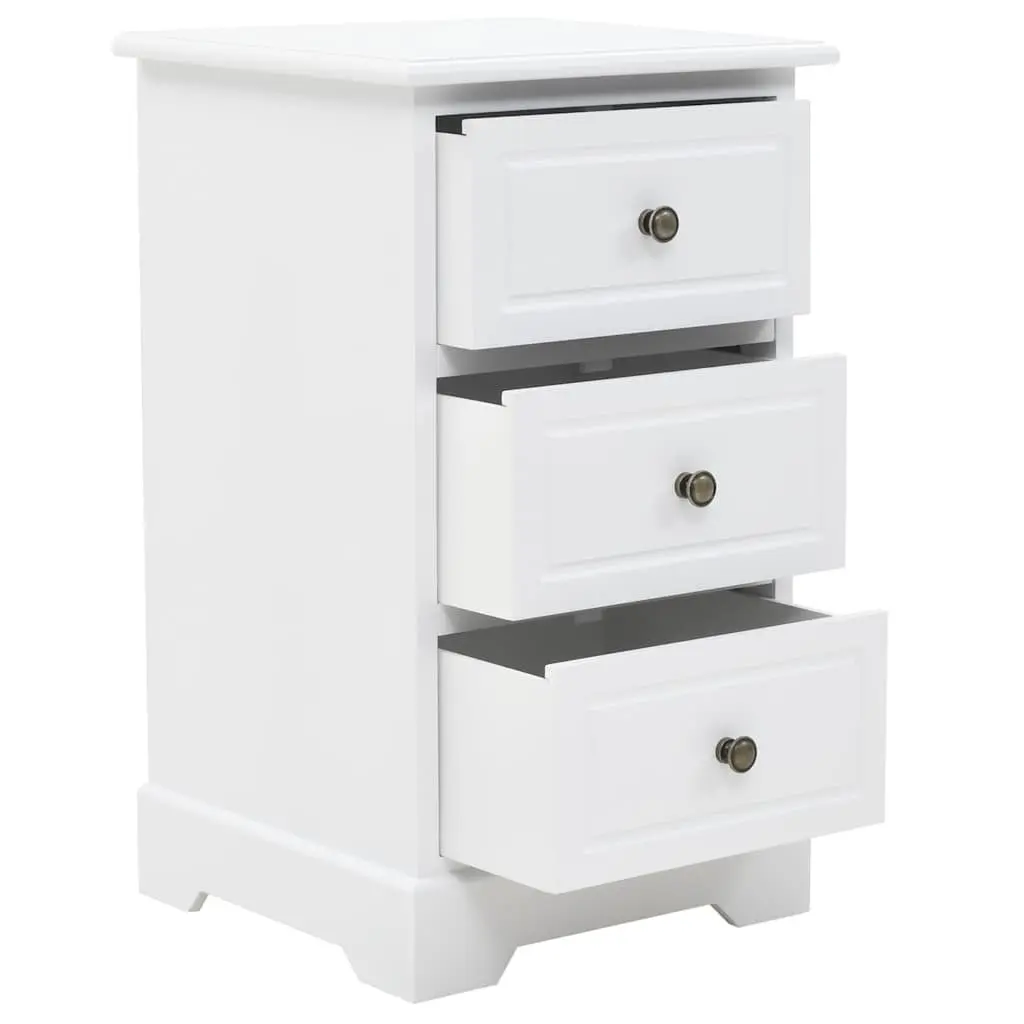White Bedside Cabinet with Durable Construction