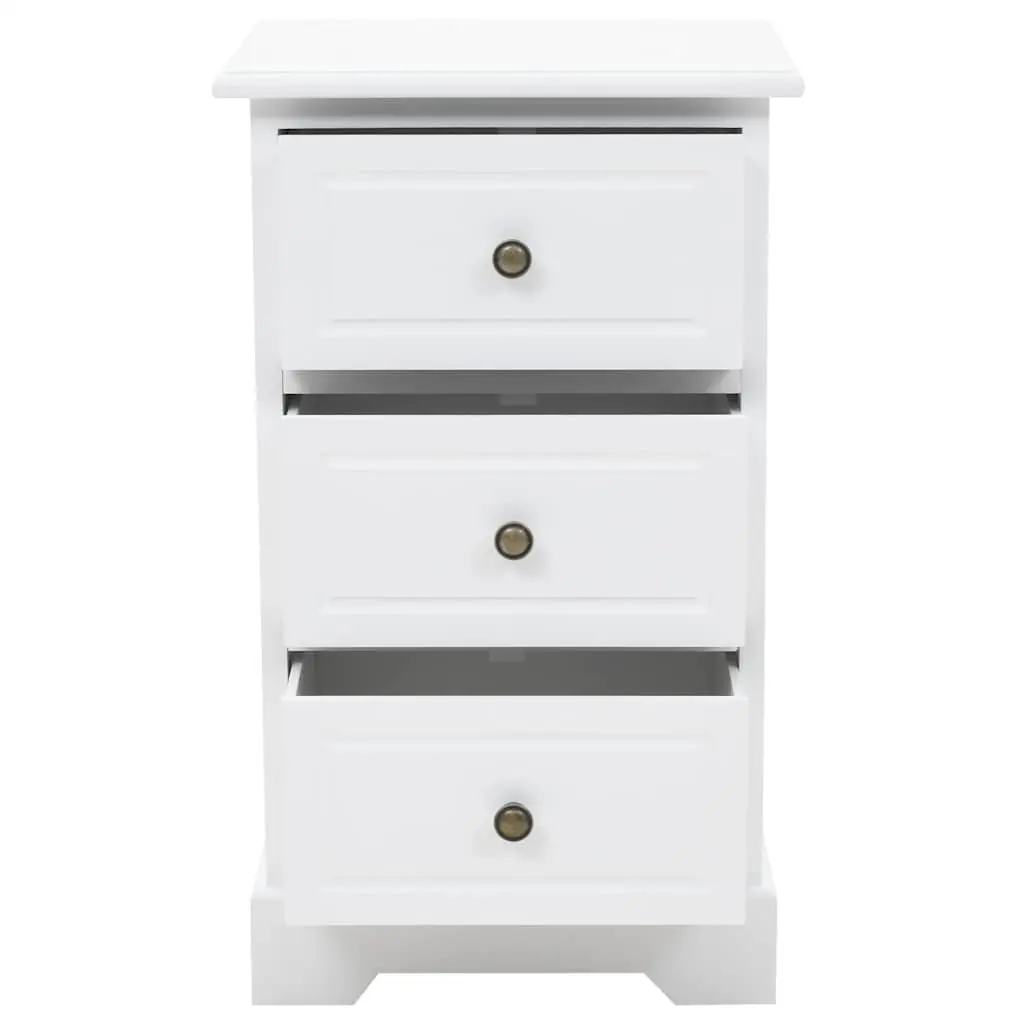 White Bedside Cabinet with Durable Construction