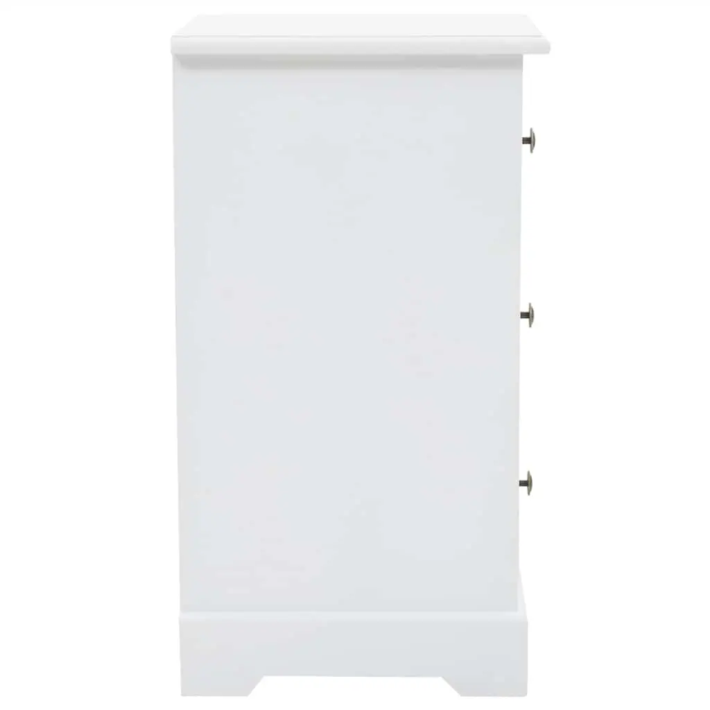 White Bedside Cabinet with Durable Construction