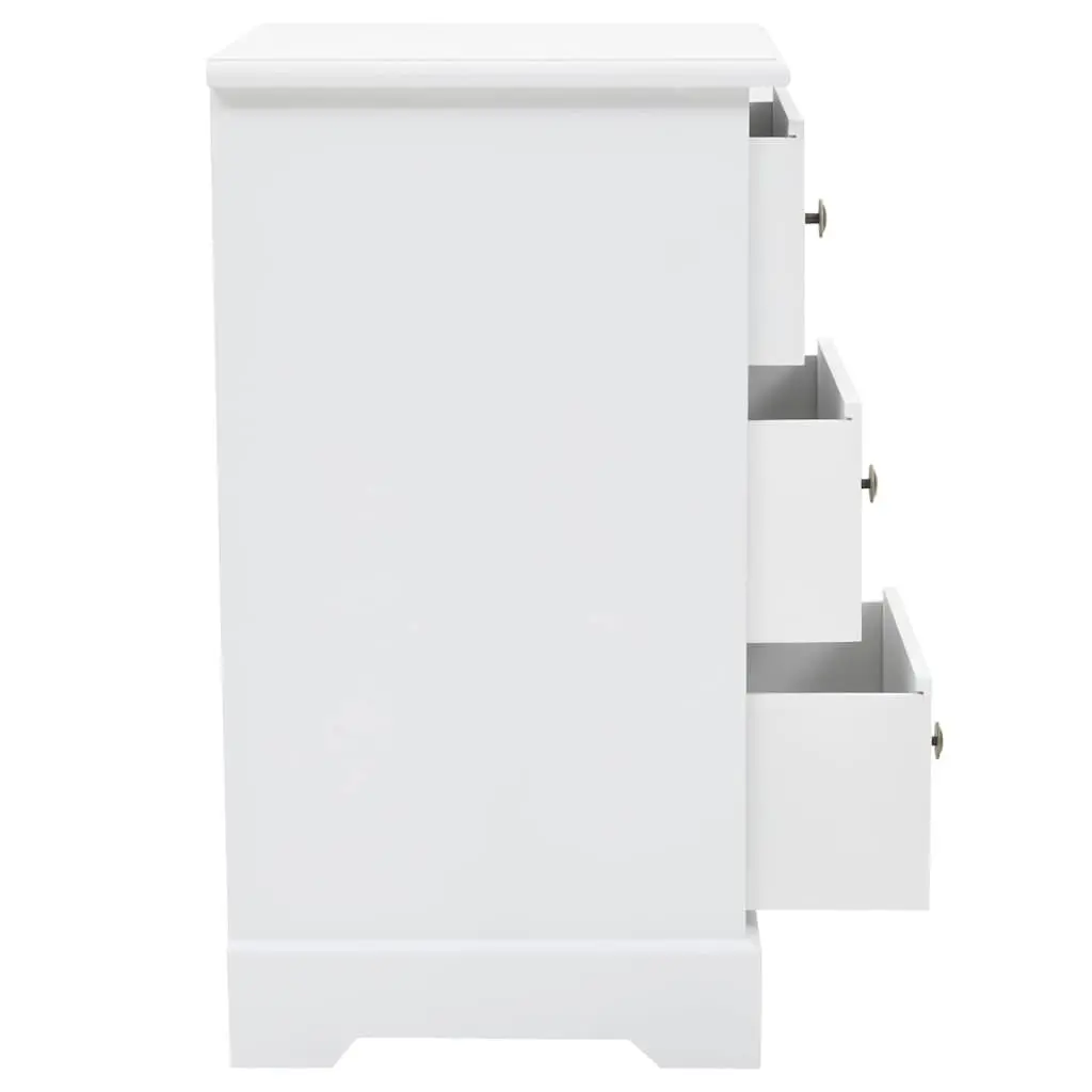 White Bedside Cabinet with Durable Construction