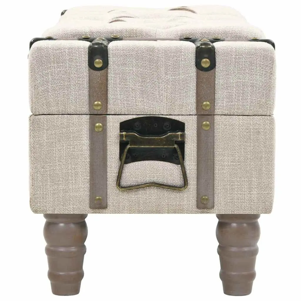Solid Wood Storage Bench with Padded Seat and Steel Frame