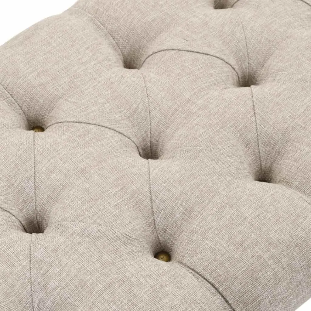 Rustic Barrel-Shaped Storage Bench in Solid Wood