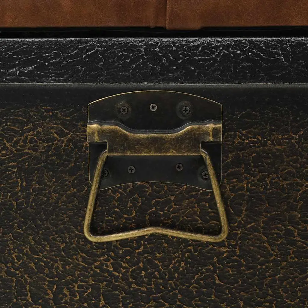 Storage Bench with Tufted Cushion and Wheels