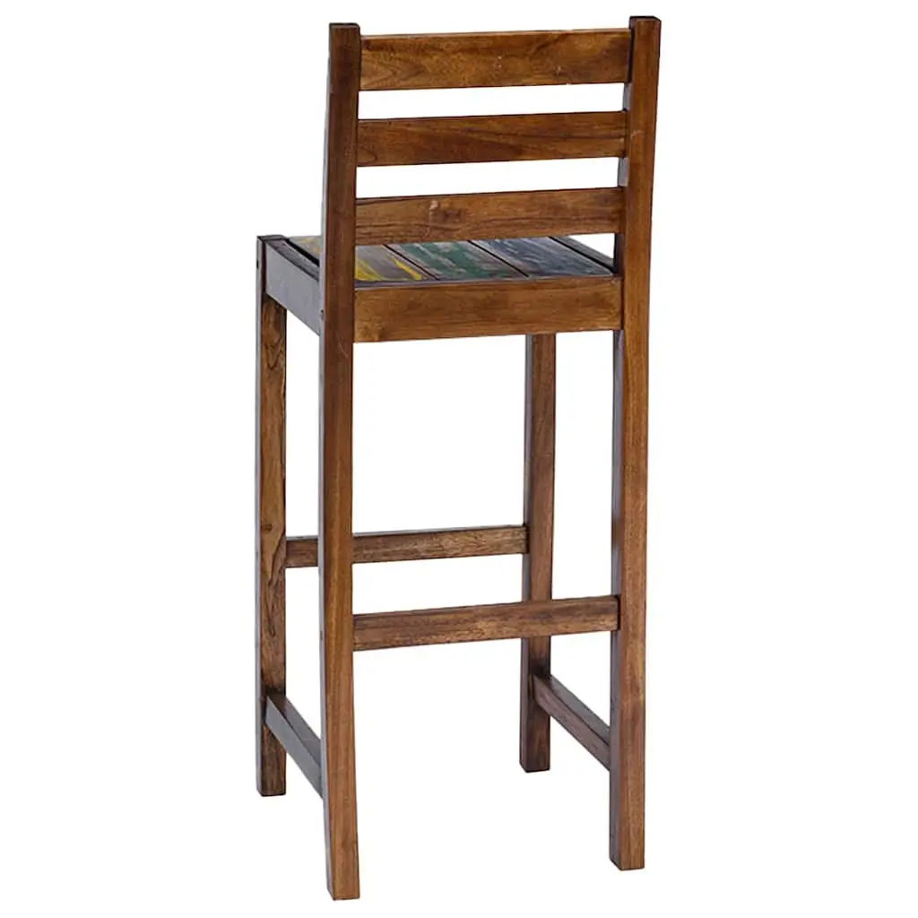 Set of 2 Vintage Kitchen Bar Stools in Reclaimed Wood