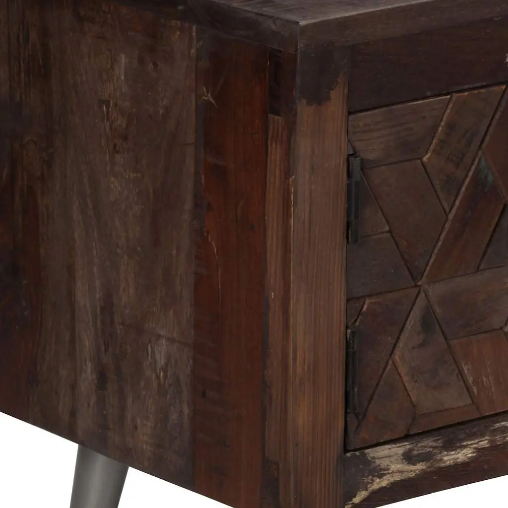 TV Cabinet Solid Reclaimed Wood 140x30x45cm Brown