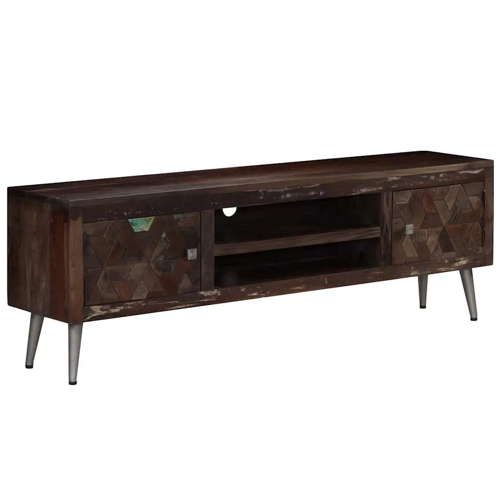 TV Cabinet Solid Reclaimed Wood 140x30x45cm Brown