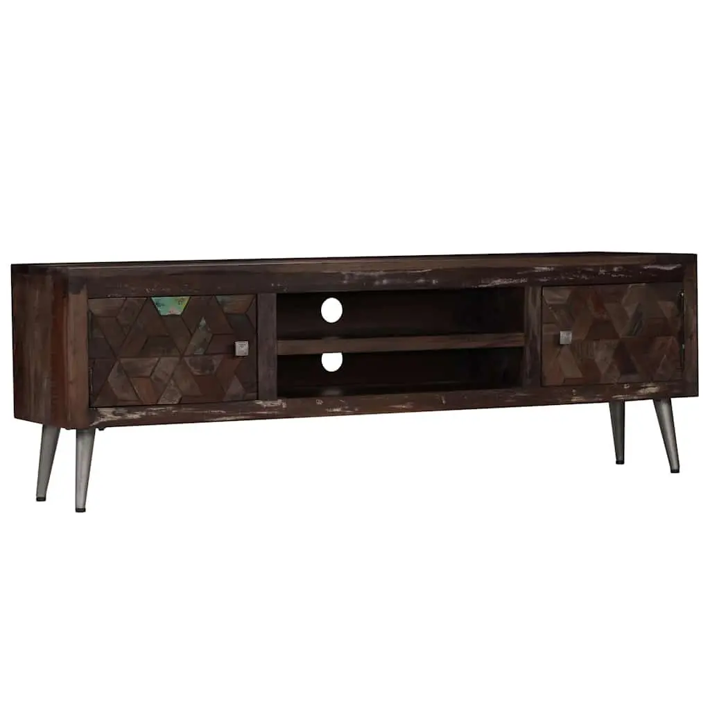 TV Cabinet Solid Reclaimed Wood 140x30x45cm Brown