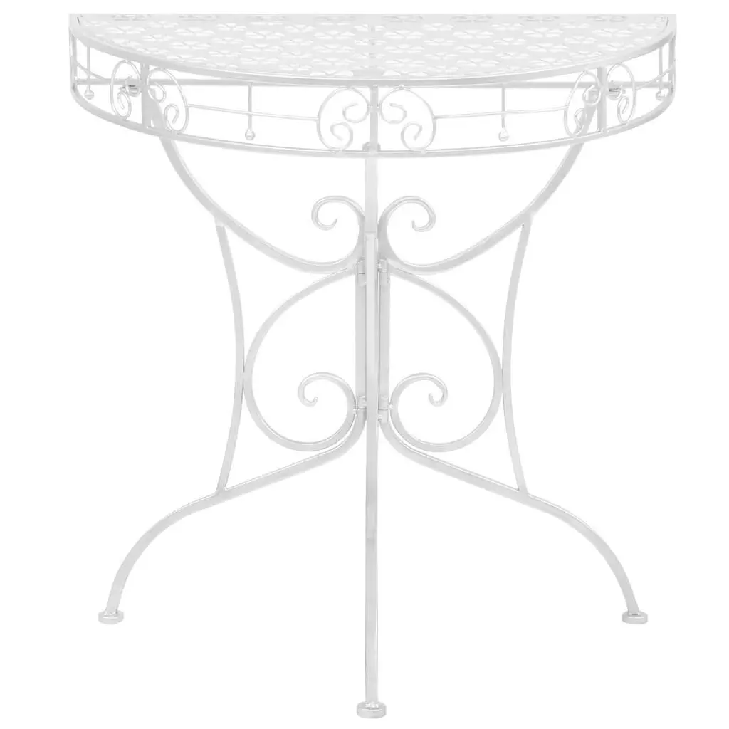 Vintage Style Half Round Accent Table for Display