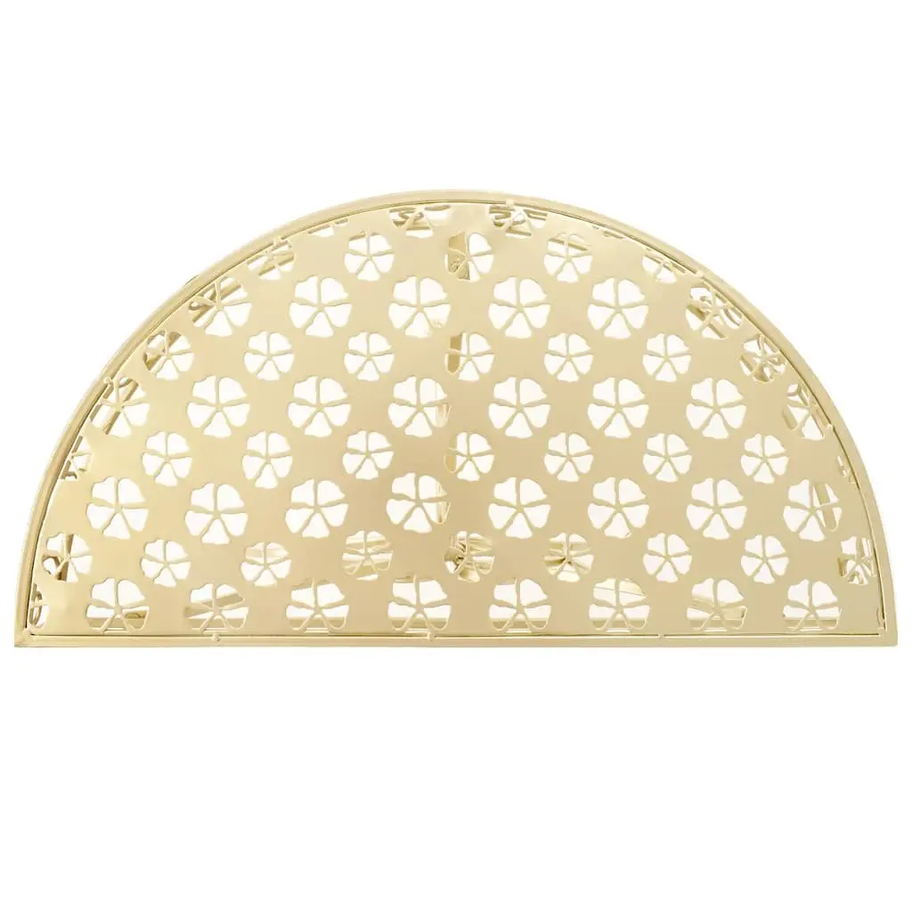 Half Round Side Table Metal 72 x 36 x 74 cm Gold Vintage Style Accent End Table