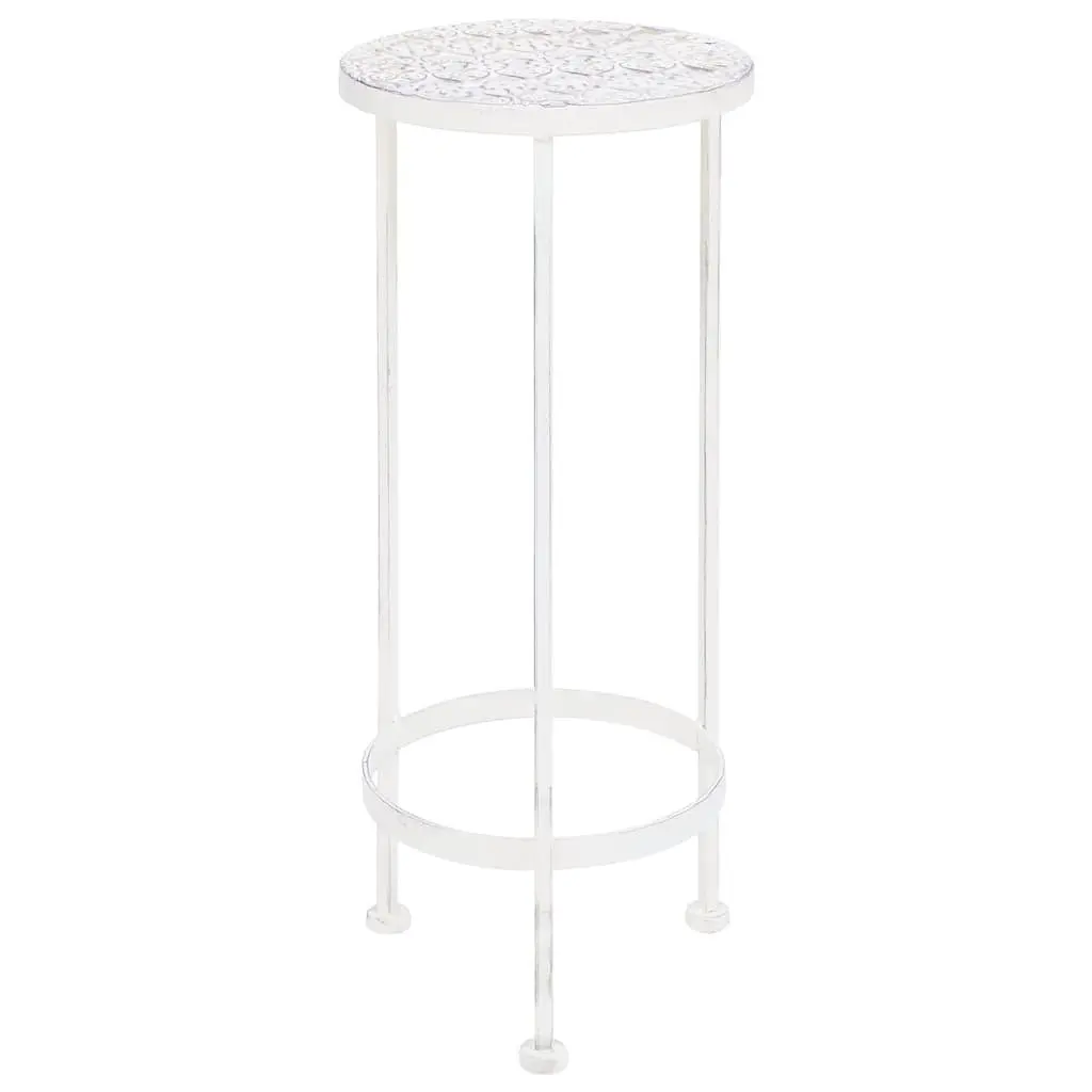 Plant Stand Set Metal Antique White Vintage 3 Pieces