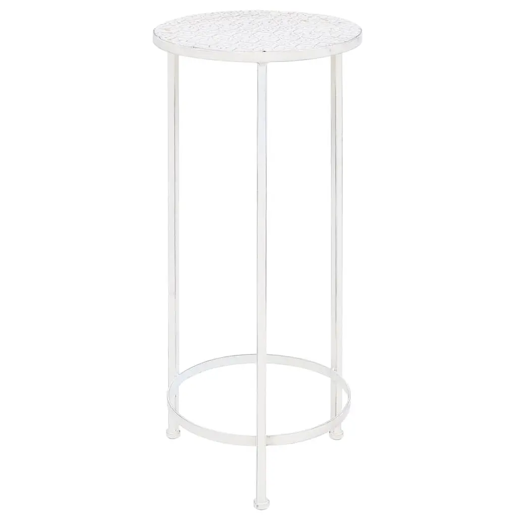 Plant Stand Set Metal Antique White Vintage 3 Pieces