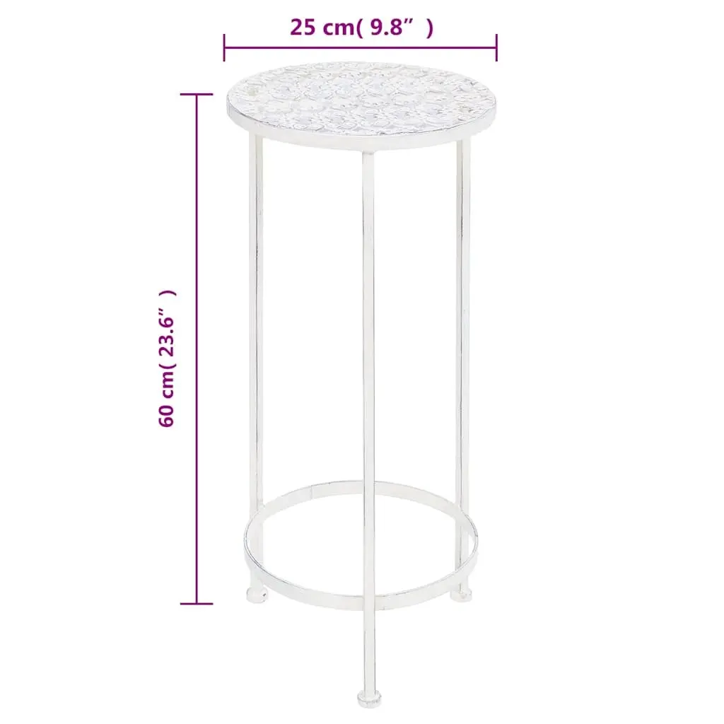 Plant Stand Set Metal Antique White Vintage 3 Pieces