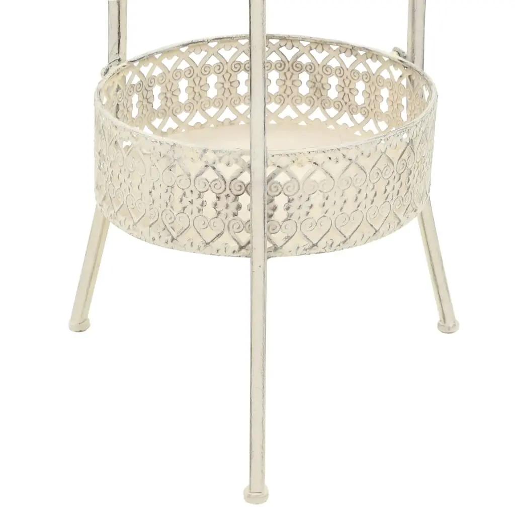 Round Vintage Metal Bistro Table for Dining Spaces