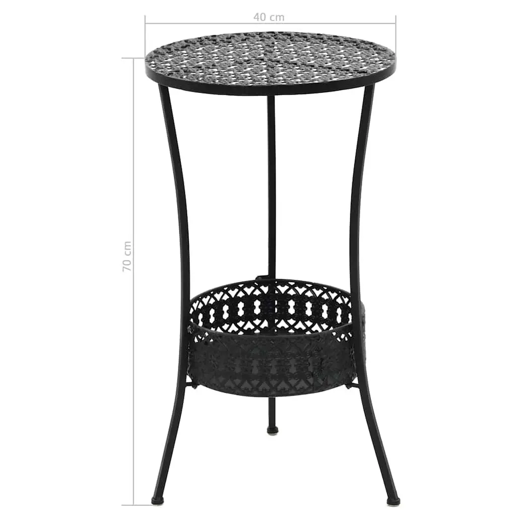 Metal Bistro Table with Antique Accents