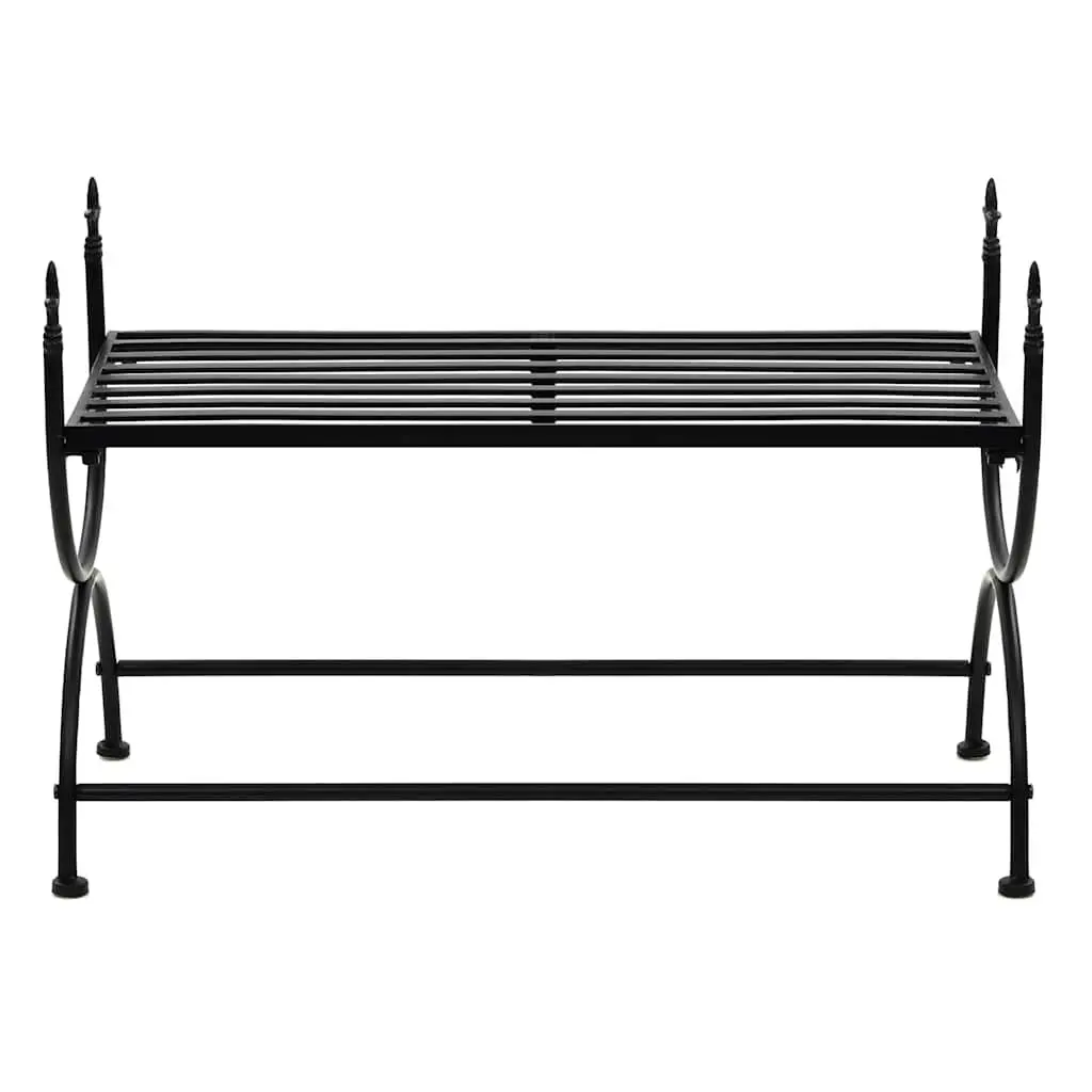 Vintage Style Metal Bench Black U-Shaped Legs Kitchen Dining Room Furniture