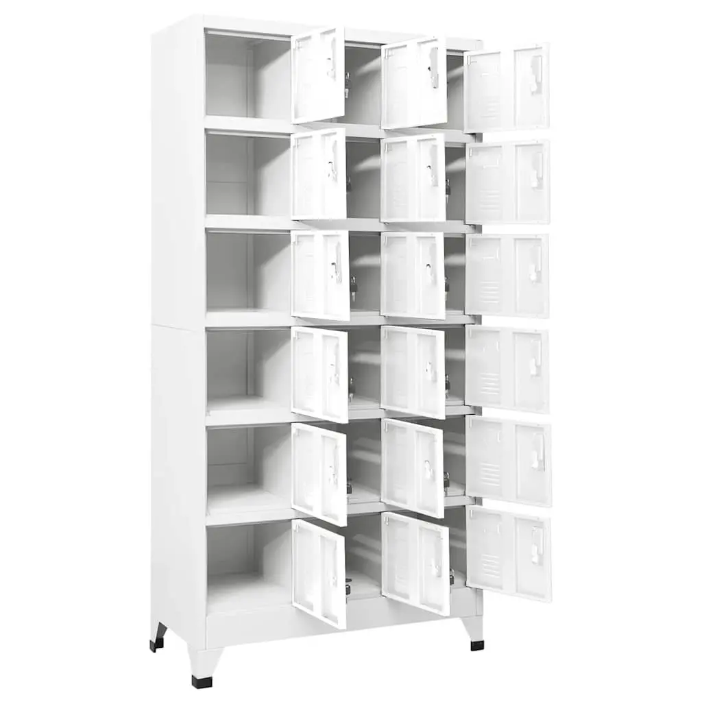 Metal Locker Cabinet with 18 Lockable Compartments