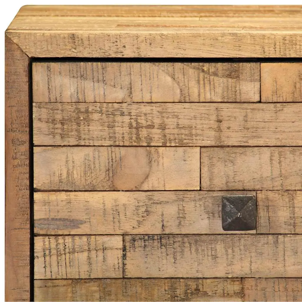Handmade Rustic Brown Teak Wood Sideboard Cabinet
