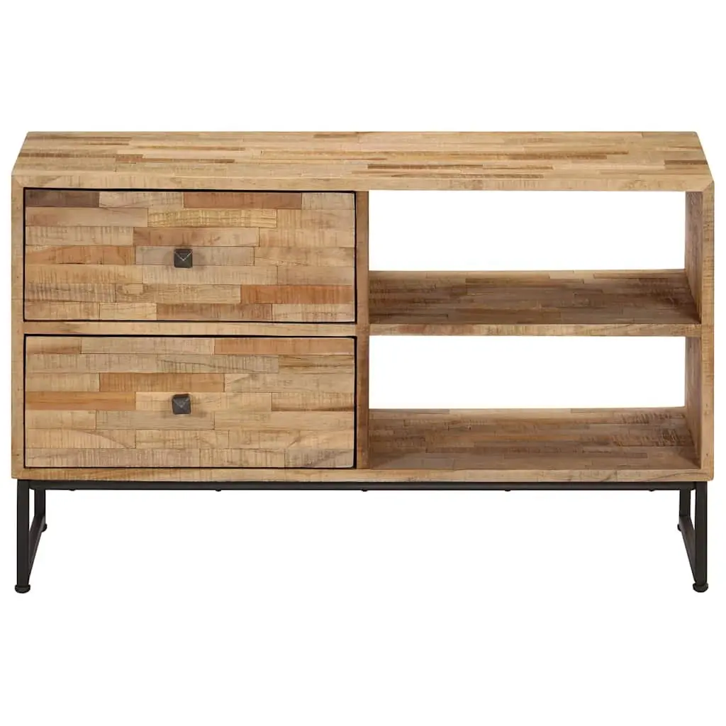TV Cabinet Reclaimed Teak Wood 90 x 30 x 55 cm Brown Rustic Handmade