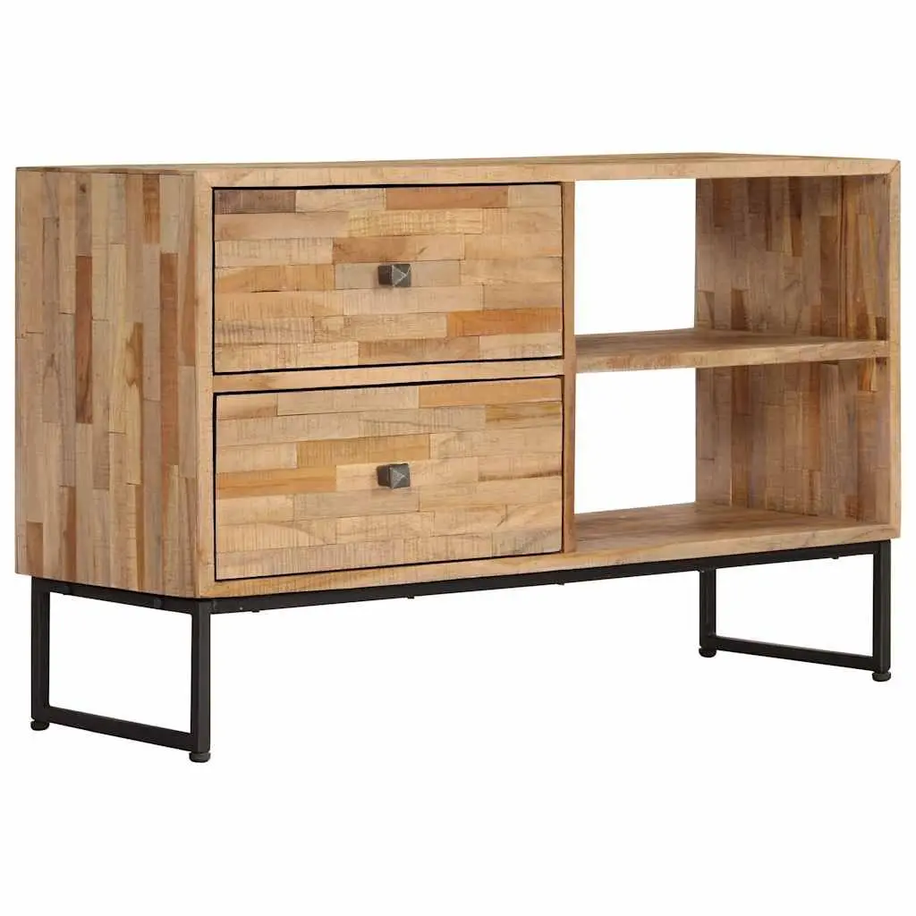 TV Cabinet Reclaimed Teak Wood 90 x 30 x 55 cm Brown Rustic Handmade