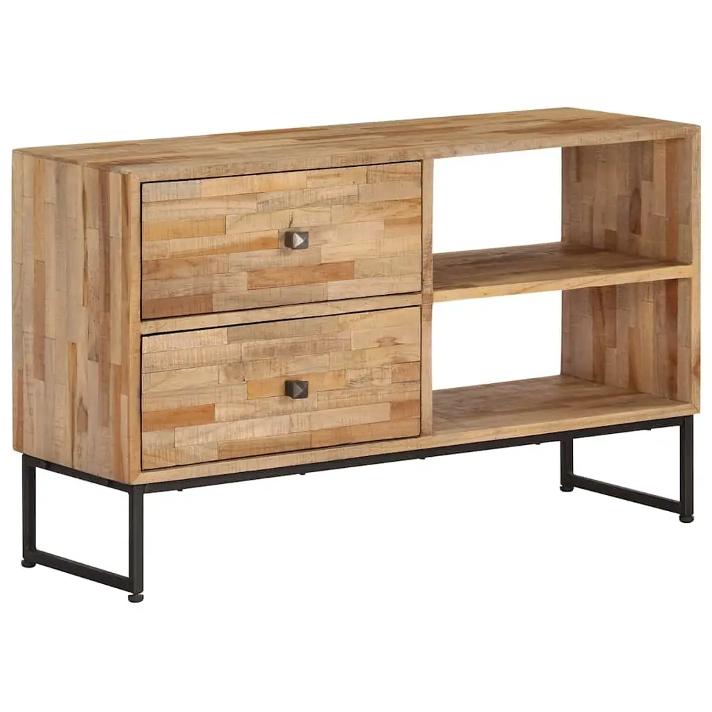 TV Cabinet Reclaimed Teak Wood 90 x 30 x 55 cm Brown Rustic Handmade