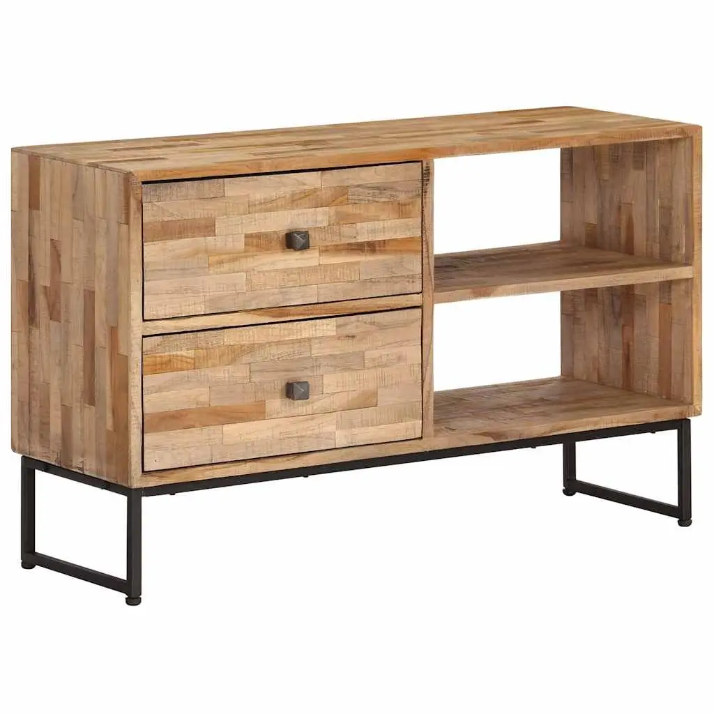 TV Cabinet Reclaimed Teak Wood 90 x 30 x 55 cm Brown Rustic Handmade