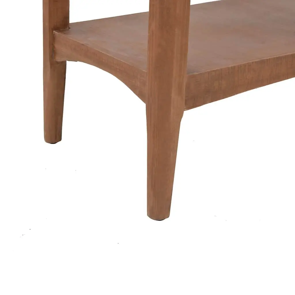 Solid Fir Wood Console Table in Brown 126cm