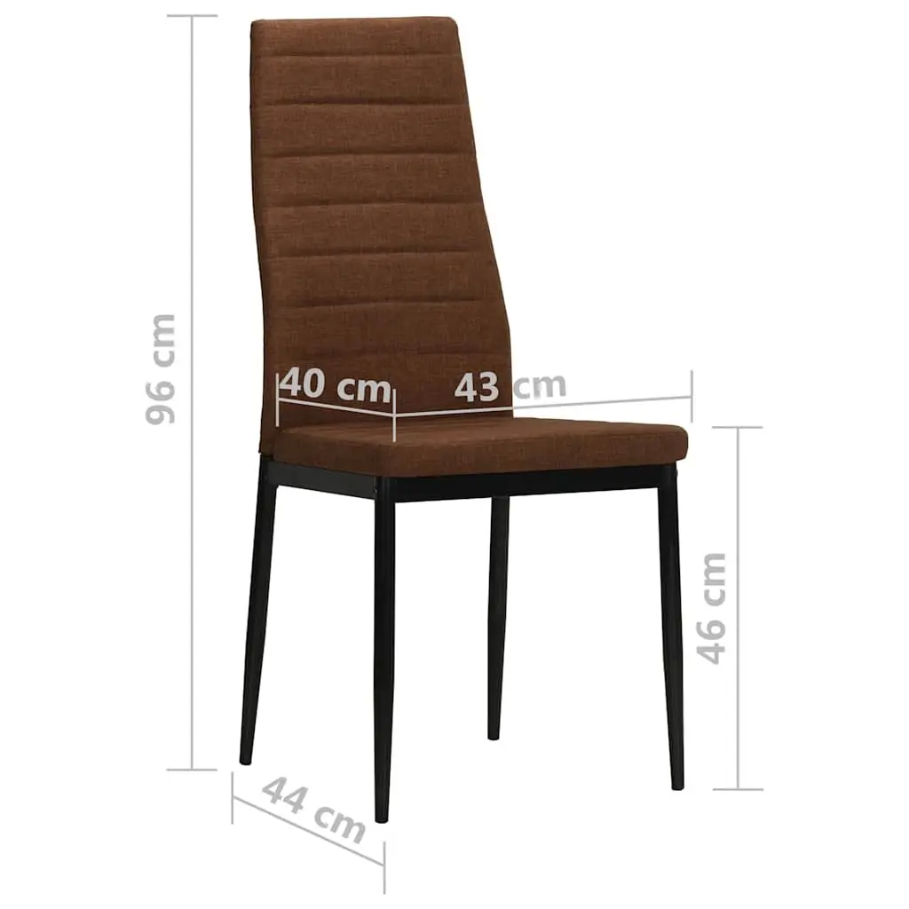 Dining Chairs Set of 2 Brown Contemporary Kitchen Seating Padded Ergonomic