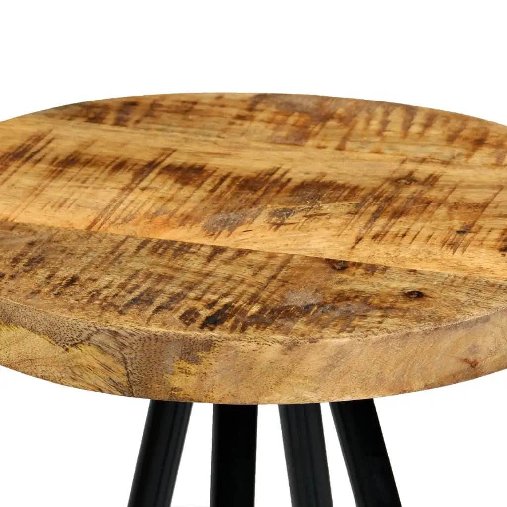 Solid Mango Wood Bar Stools Set of 2 for Dining Room