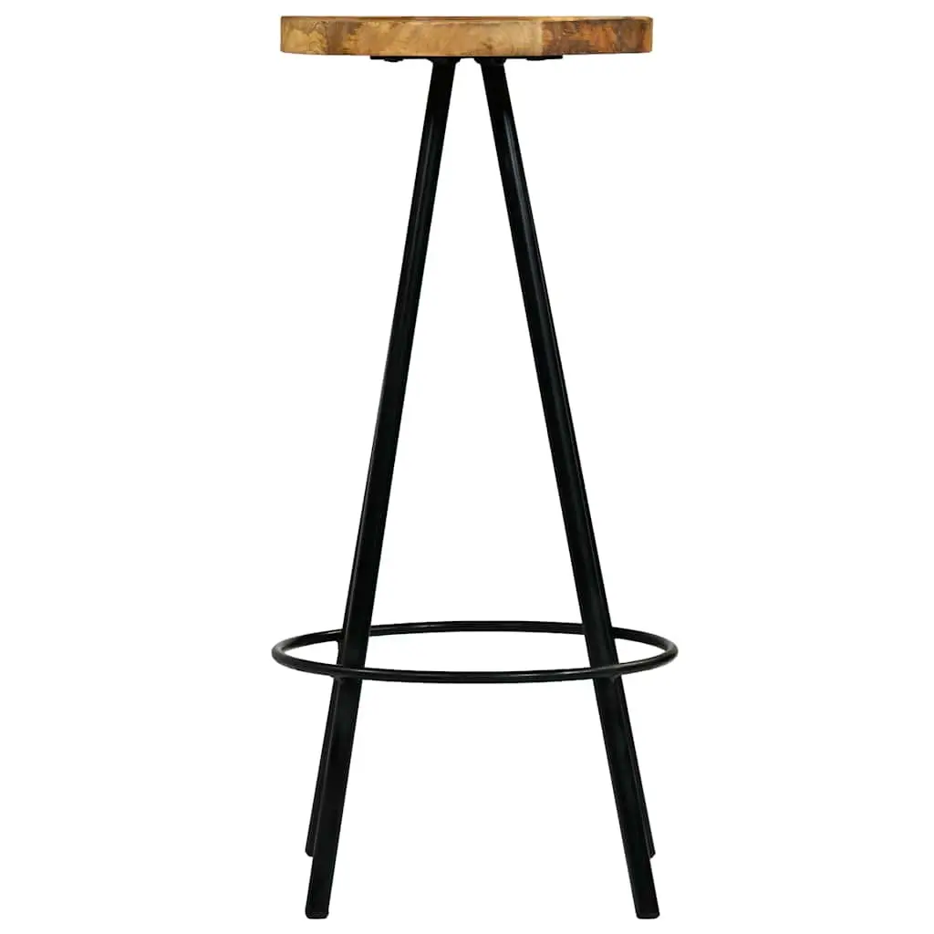 4-Piece Bar Stools Set Made of Solid Mango Wood