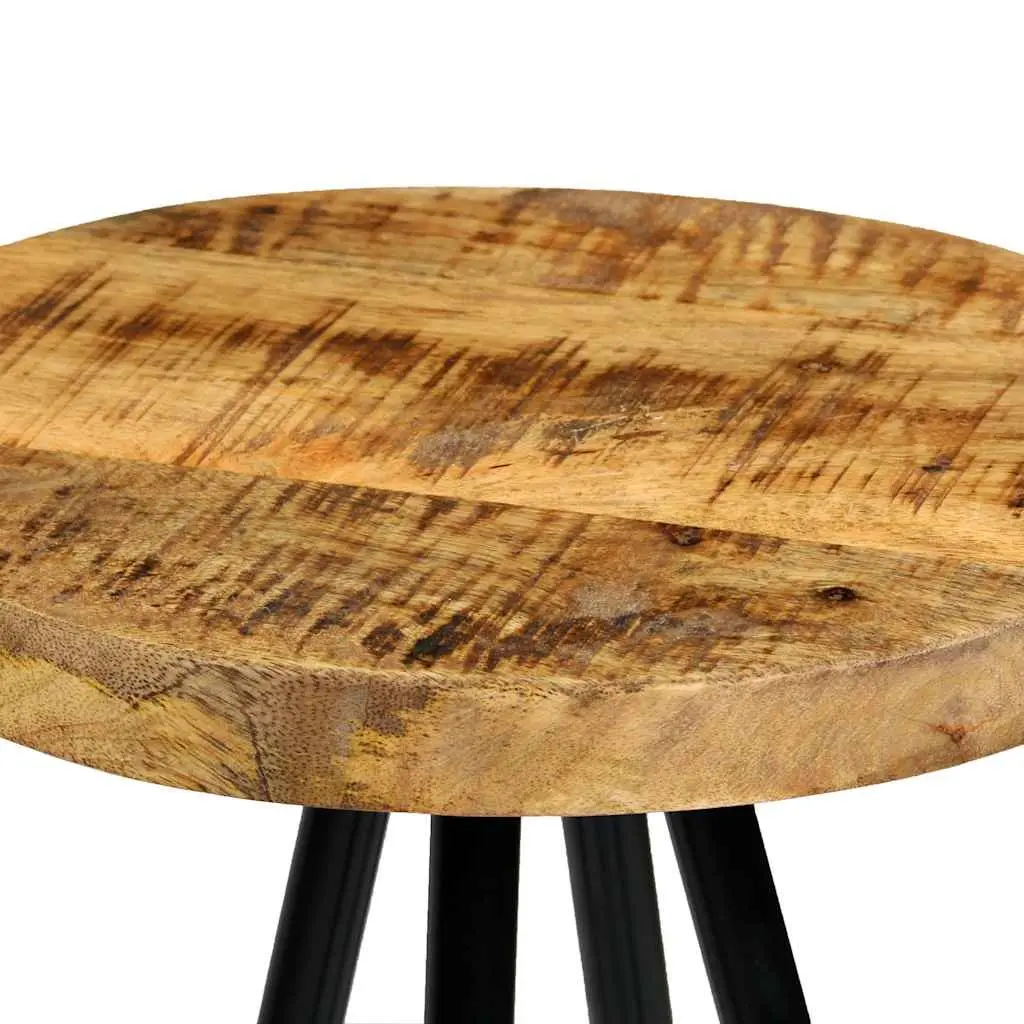 4-Piece Bar Stools Set Made of Solid Mango Wood