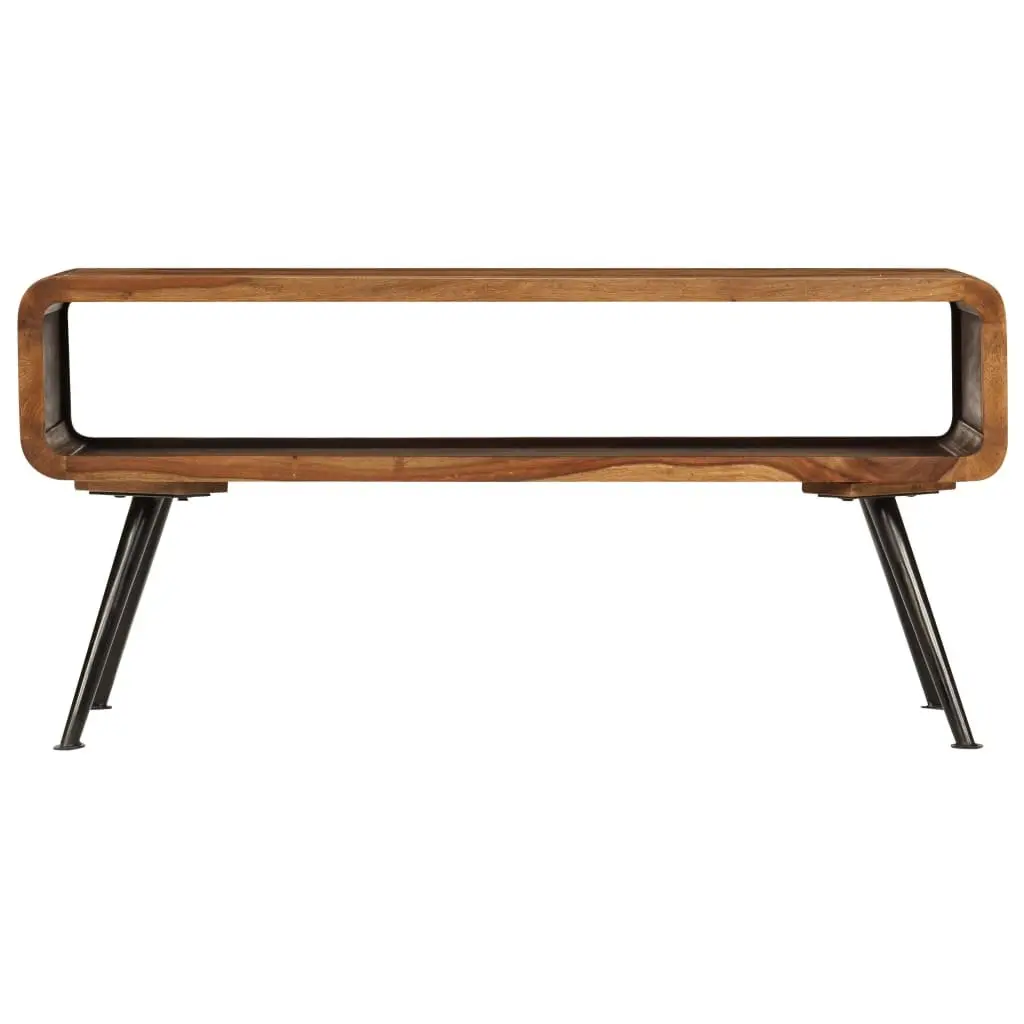 Solid Acacia Wood Coffee Table with Vintage Appeal