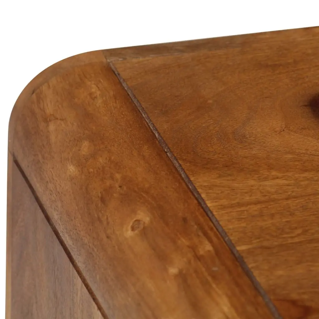 Solid Acacia Wood Coffee Table with Vintage Appeal