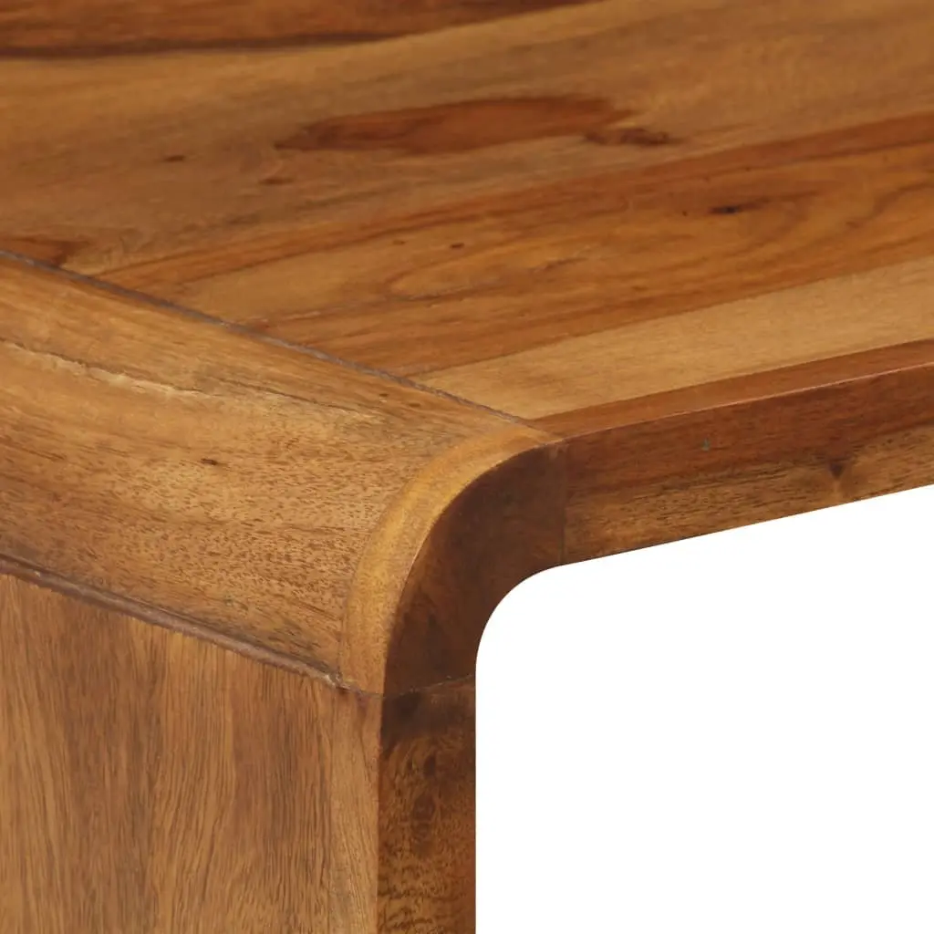 Solid Acacia Wood Coffee Table with Vintage Appeal