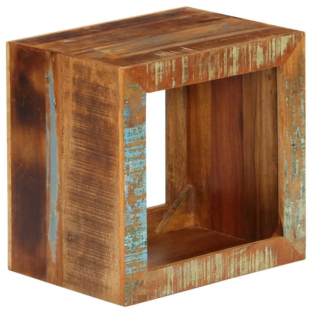 Solid Reclaimed Wood Stool 40x30x40cm Brown Side Table