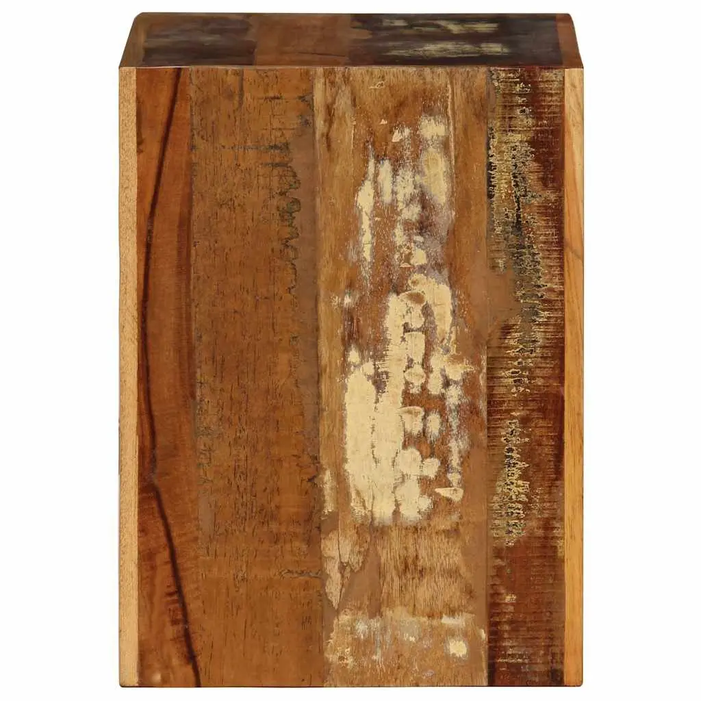 Solid Reclaimed Wood Stool 40x30x40cm Brown Side Table