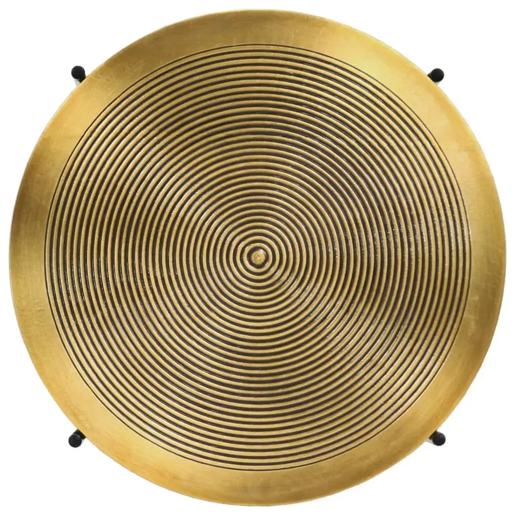 2-Piece End Table Set with Gold MDF and Steel
