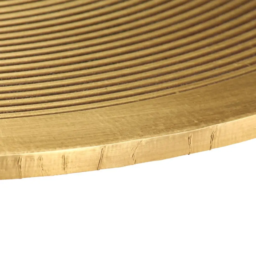 2-Piece End Table Set with Gold MDF and Steel